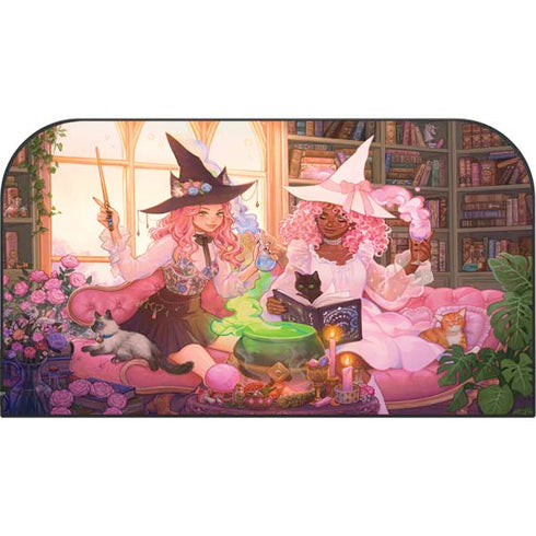 Pink Anime Witch Girls in Library with Cats by Ivy Dolamore Nintendo Switch 2 (2025) with Joy-Con Skin